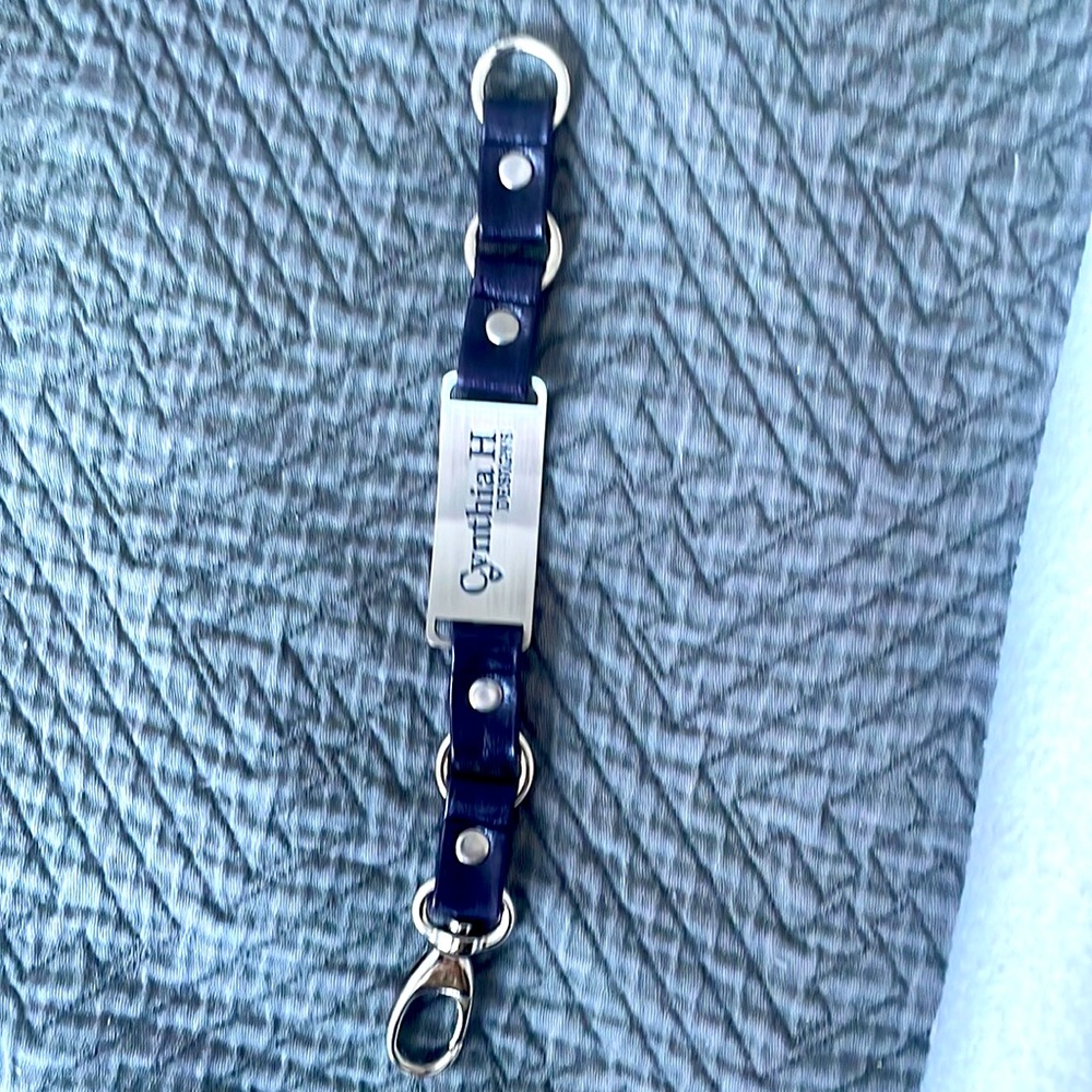 6 inch wrist purple strap with silver Cynthia H design bracelet